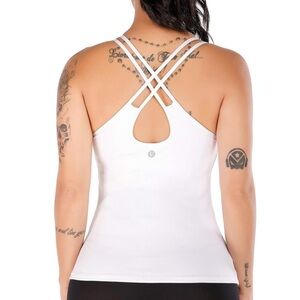 NWOT Running Girl Yoga Tank Top with Built In Shelf Bra Size B/C